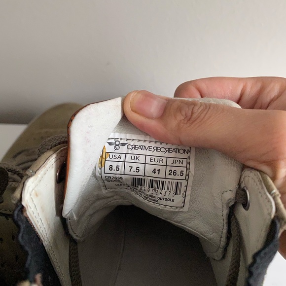 2 for $50 Hi-Top military green sneakers - Picture 4 of 5